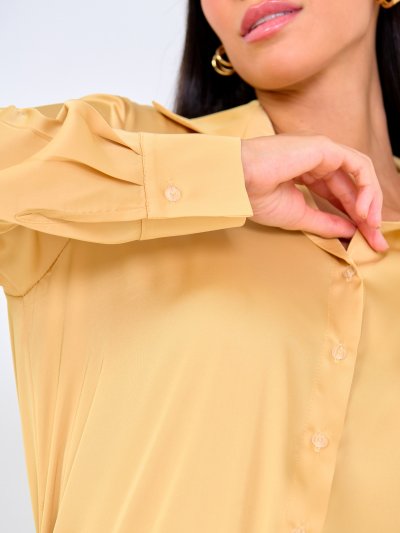 Camisa Acetinada Amarela